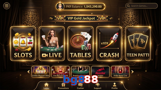 Main screen of Bg888 casino page for PK players