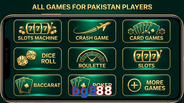 Main screen of Bg888 games page for PK players